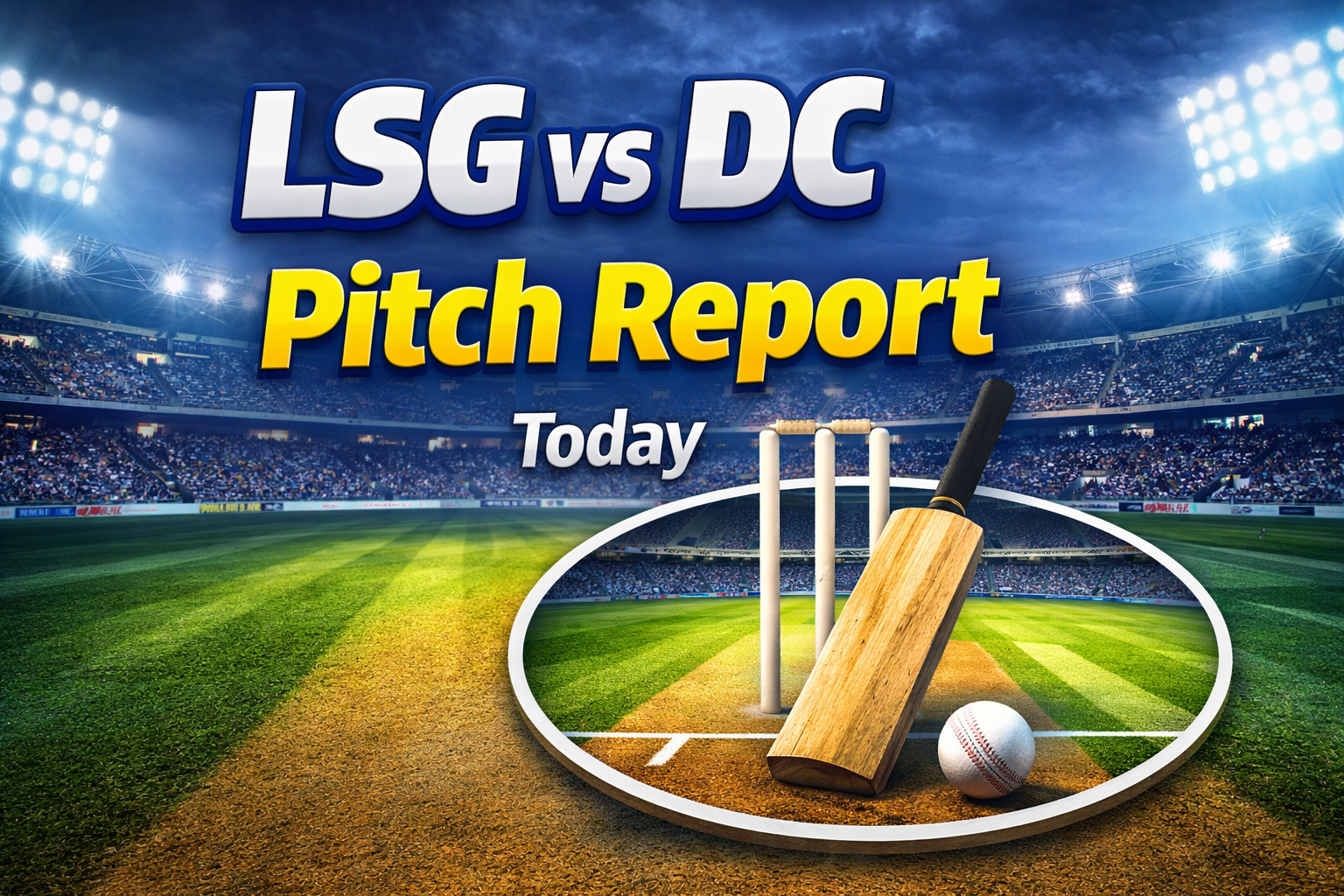 LSG vs DC pitch report 2026 today