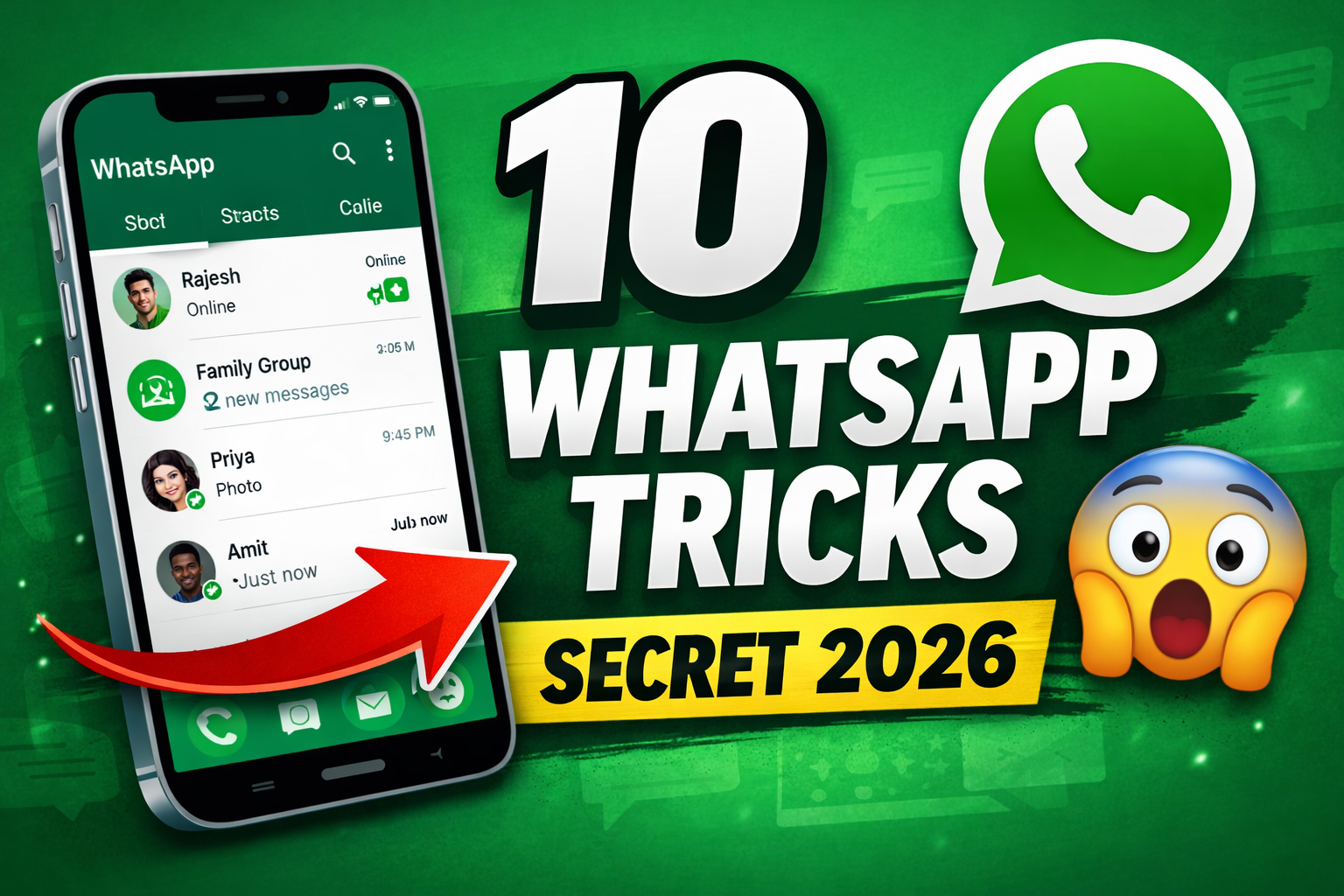 Top 10 WhatsApp Tricks 2026 for Beginners in India thumbnail